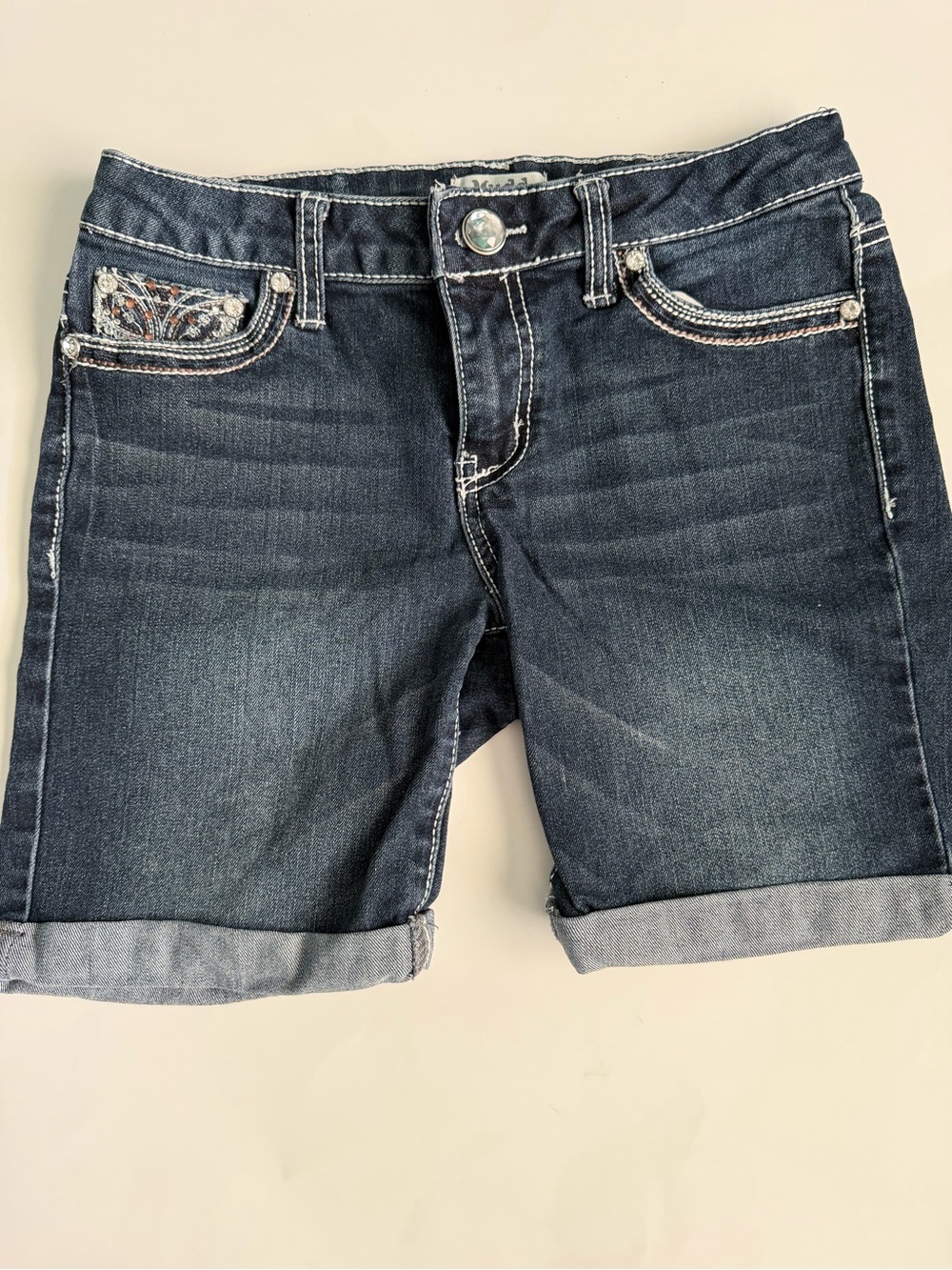 Girls Mudd Bling Jean Shorts Size 14